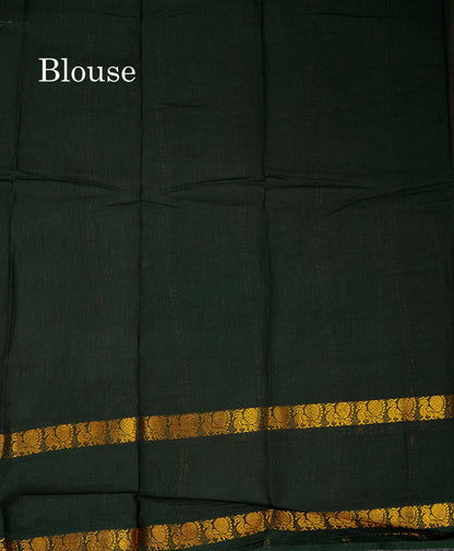 Sungudi Cotton Saree - Orange Colour Plain Body With Contrast Magenta Pink Gap Border