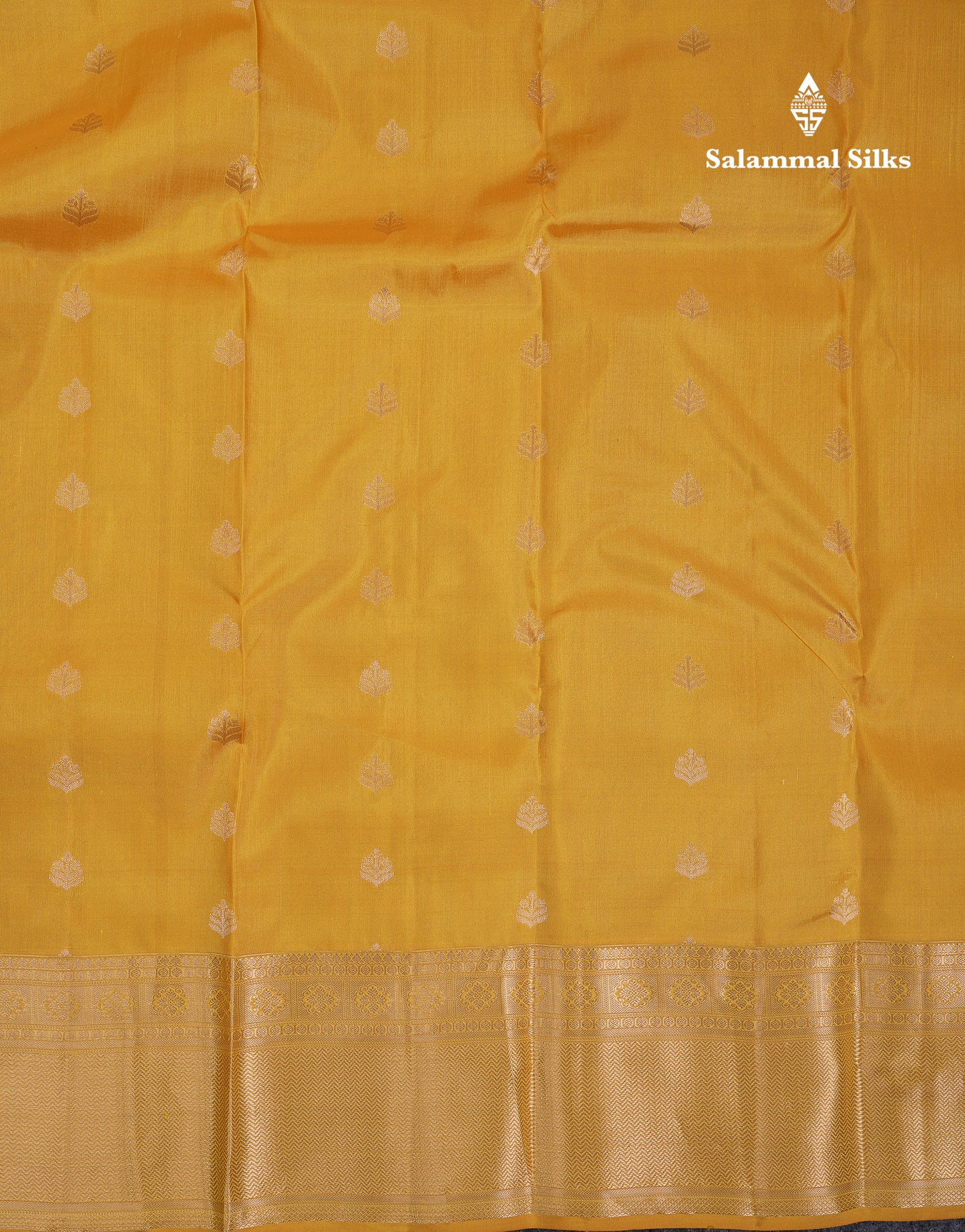 Beautiful Yellow Pure Kanjivaram Silk Saree With Traditional Border
