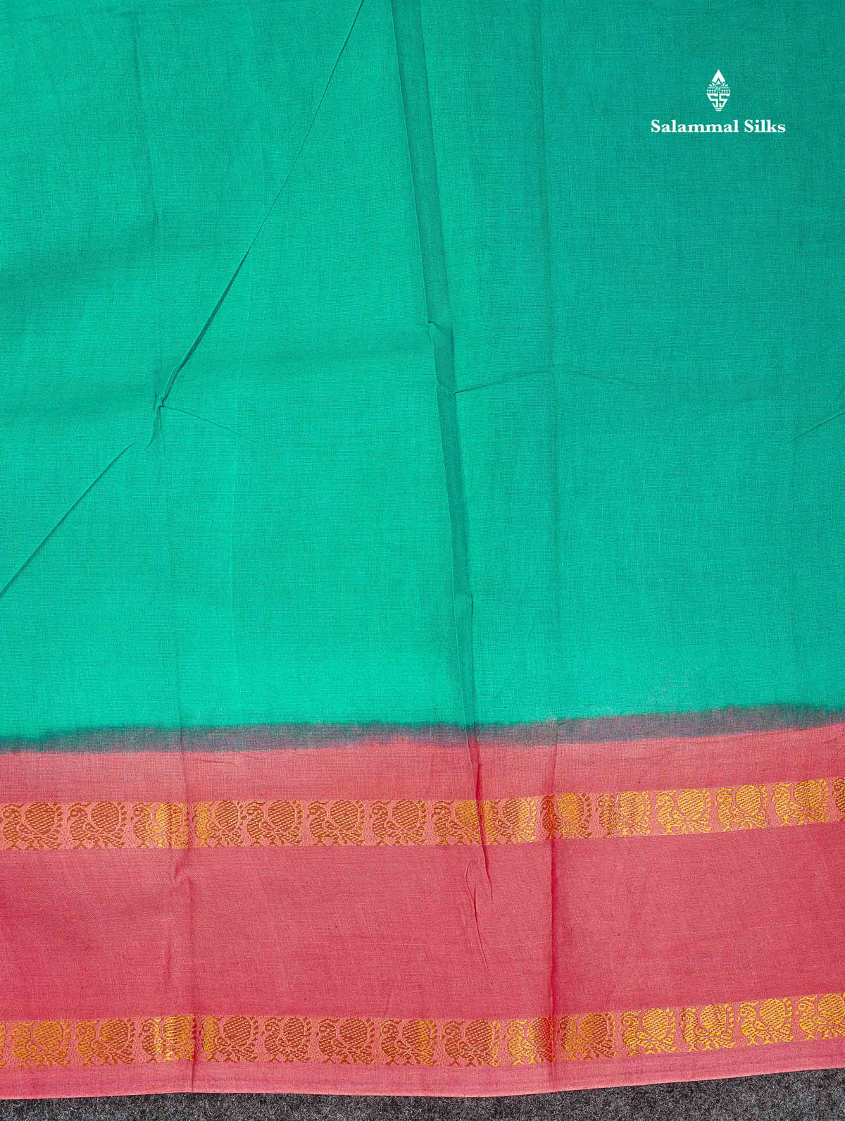 Sungudi Cotton Saree - Orange Colour Plain Body With Contrast Magenta Pink Gap Border