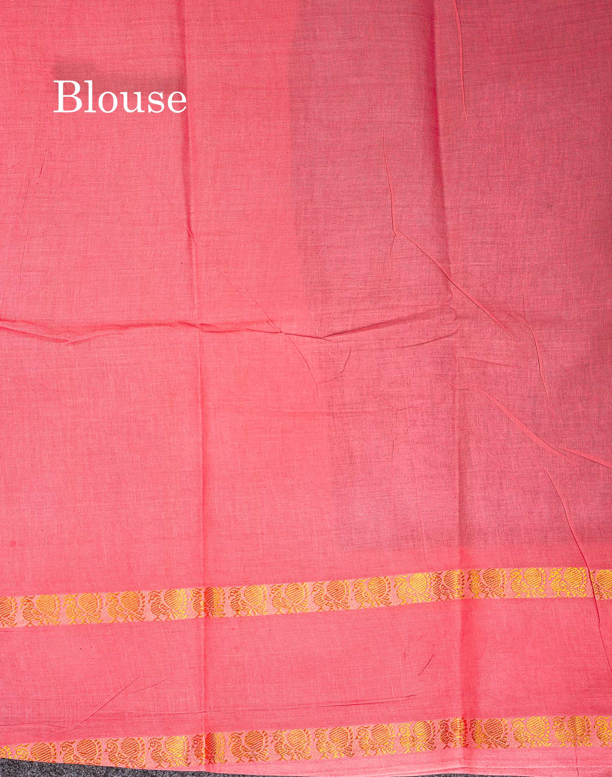 Sungudi Cotton Saree - Orange Colour Plain Body With Contrast Magenta Pink Gap Border