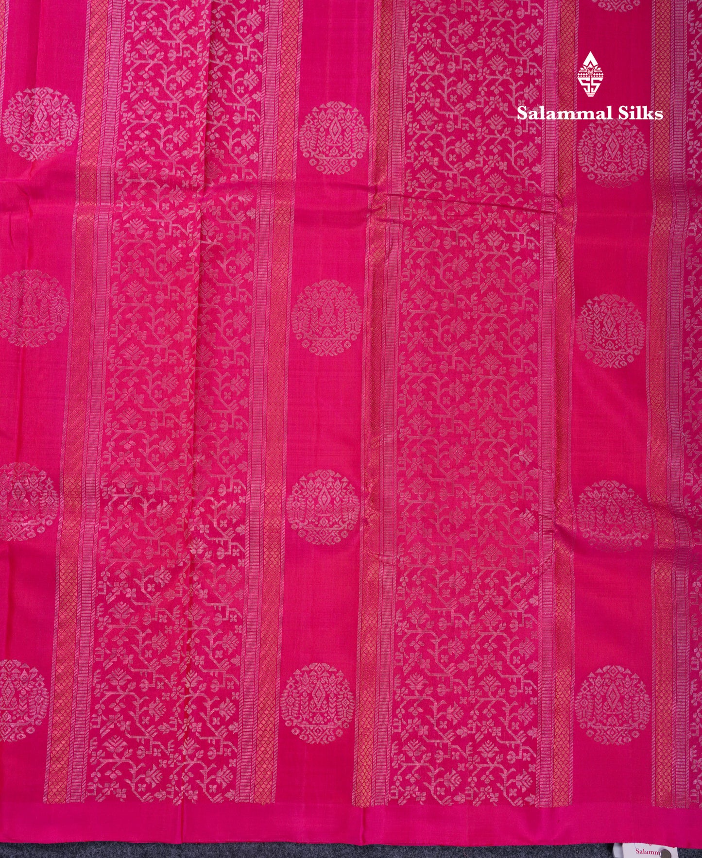 Beautiful Pink Fancy Pure Kanjivaram Silk Saree With Contrast Rexona Green Blouse