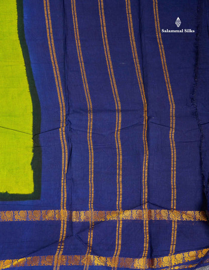 Sungudi Cotton Saree - Orange Colour Plain Body With Contrast Magenta Pink Gap Border