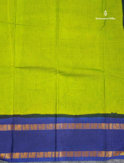 Sungudi Cotton Saree - Orange Colour Plain Body With Contrast Magenta Pink Gap Border