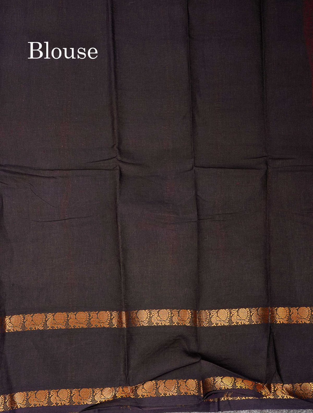 Sungudi Cotton Saree - Orange Colour Body Plain With Contrast Black Gap Border