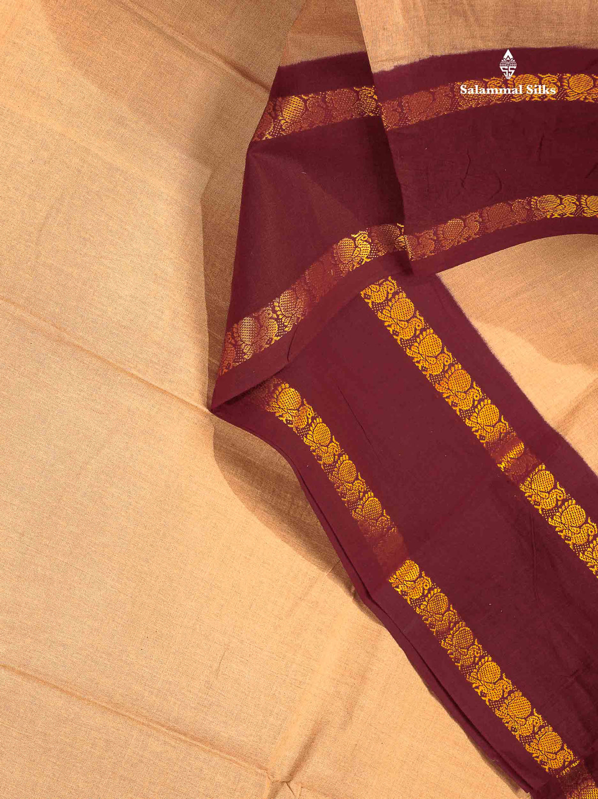 Sungudi Cotton Saree - Orange Colour Plain Body With Contrast Magenta Pink Gap Border