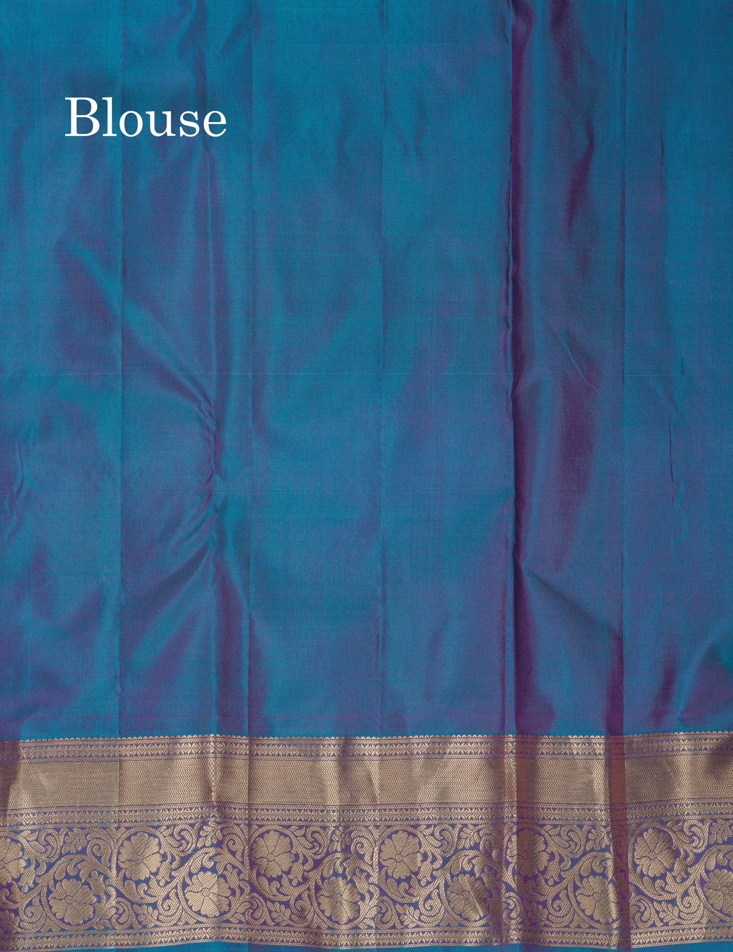 Beautiful Dark Violet Pure Kanjivaram Silk Saree With Contrast Peacock Blue Border