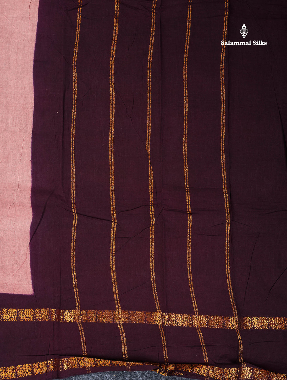 Sungudi Cotton Saree - Orange Colour Plain Body With Contrast Magenta Pink Gap Border
