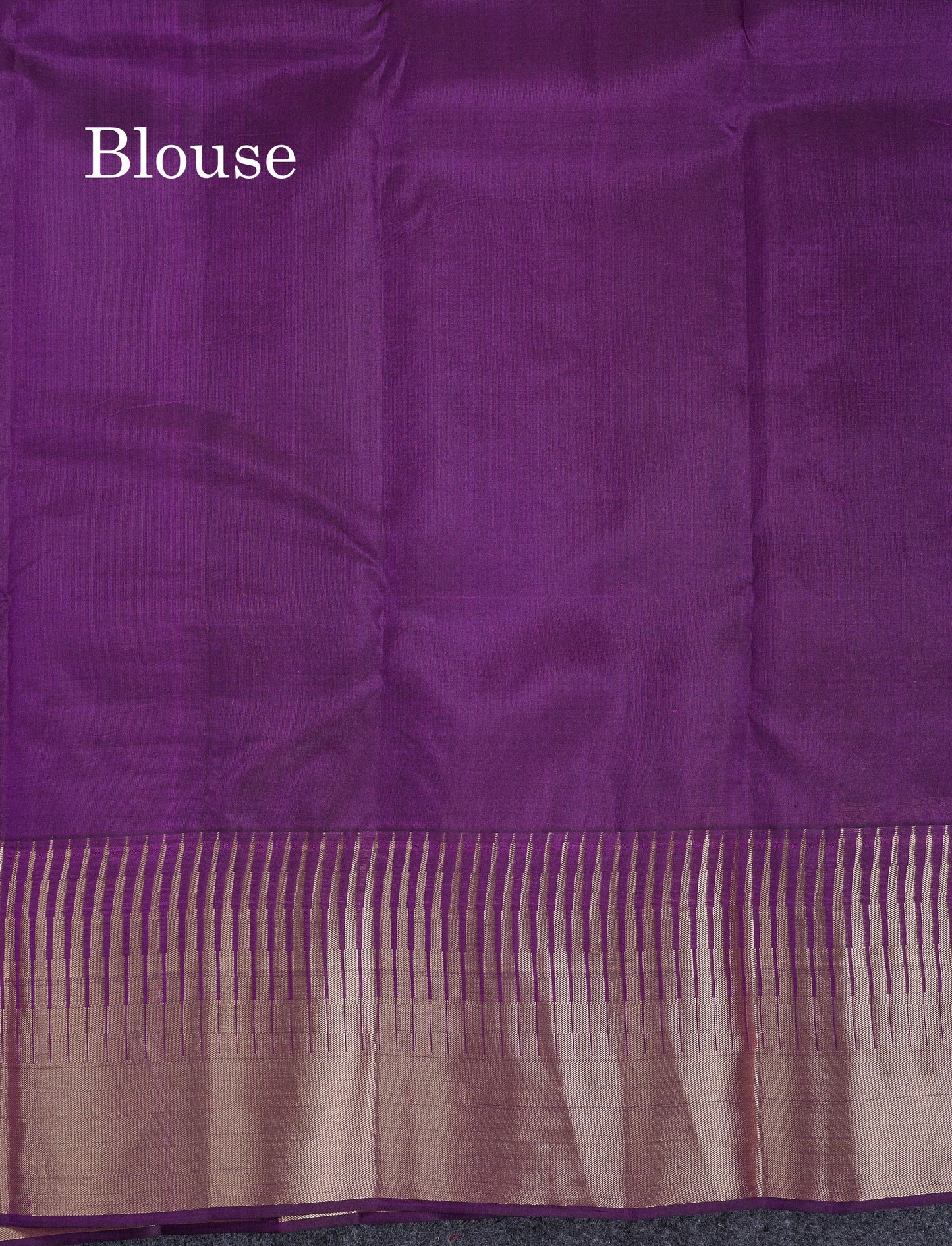 Beautiful Navy Blue Pure Kanjivaram Silk Saree With Traditional Temple Border