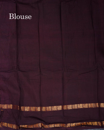 Sungudi Cotton Saree - Orange Colour Plain Body With Contrast Magenta Pink Gap Border