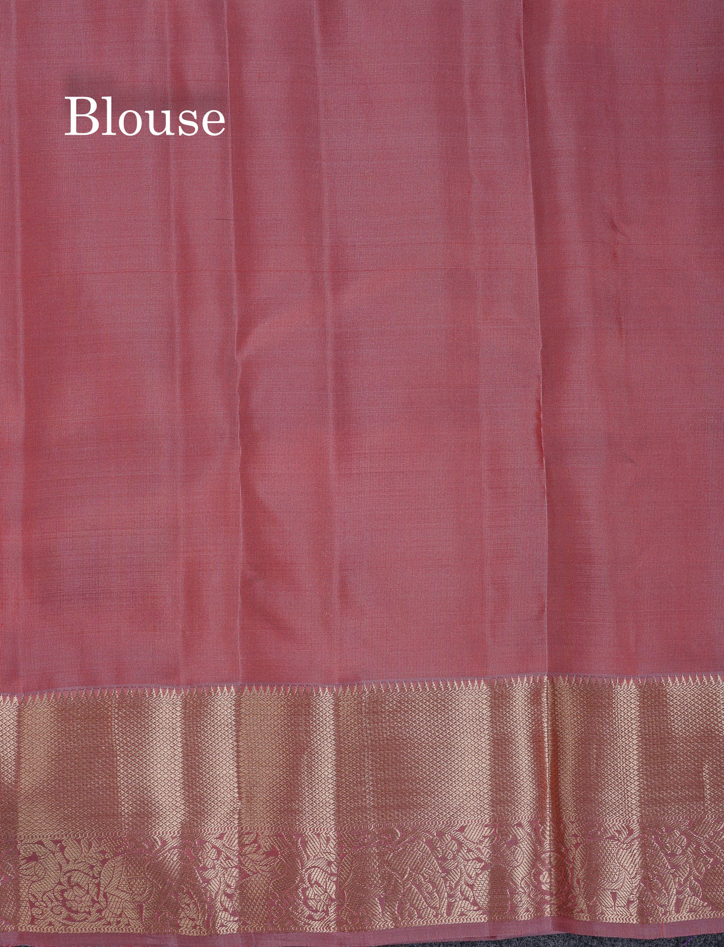 Beautiful Onion Pink Pure Kanjivaram Silk Saree With Traditional Border