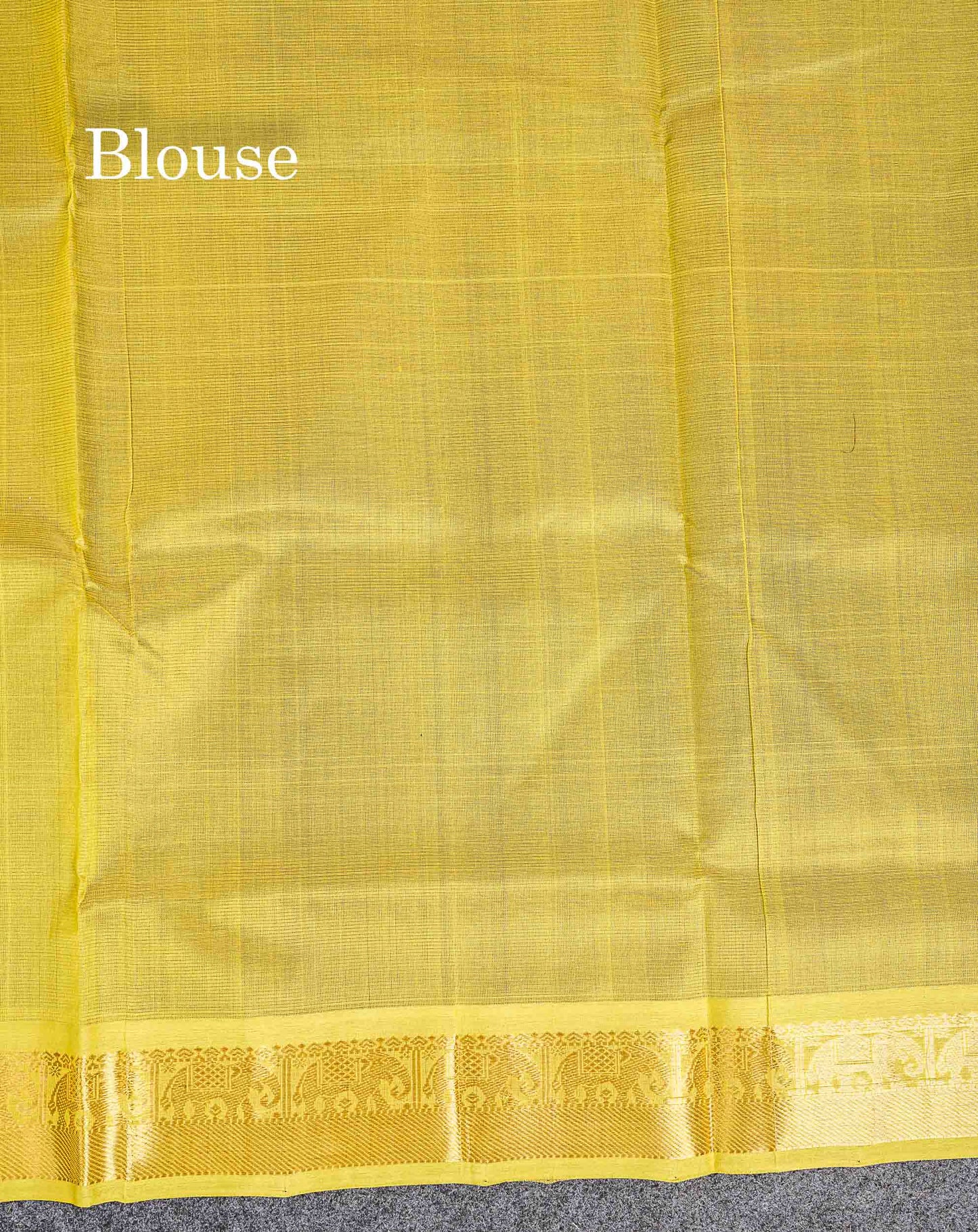 Pure Silk Cotton Saree - Dark Brown Vaira Oosi Lines With Butta Along With Contrast Manthulir Green Traditional Border