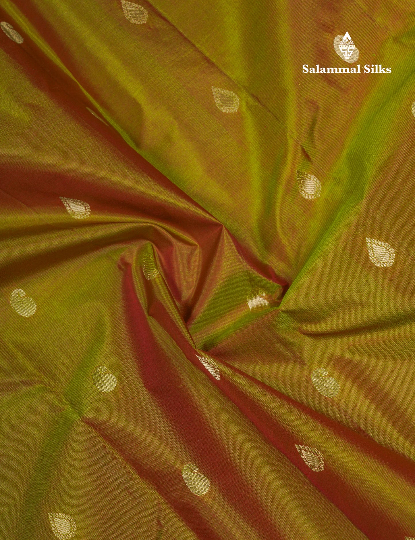 Beautiful Manthulir Yellow Pure Kanjivaram Silk Saree With Contrast Red Border