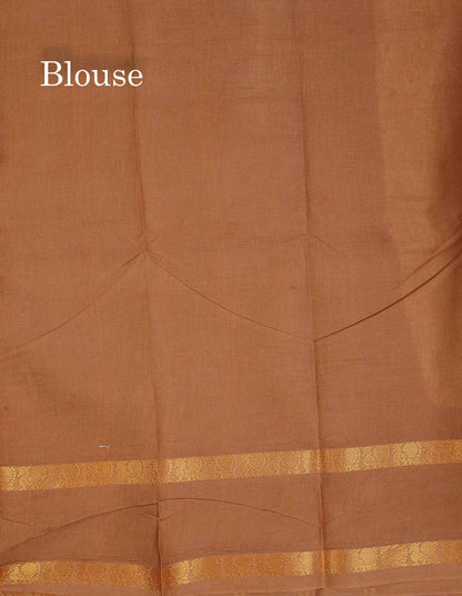 Sungudi Cotton Saree - Orange Colour Plain Body With Contrast Magenta Pink Gap Border