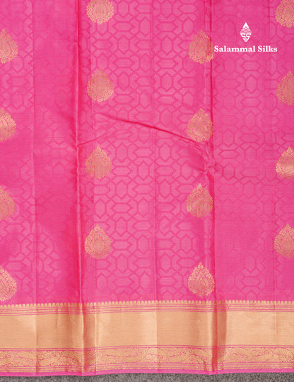 Beautiful Dark Maroon Pure Kanjivaram Silk Saree With Traditional Border