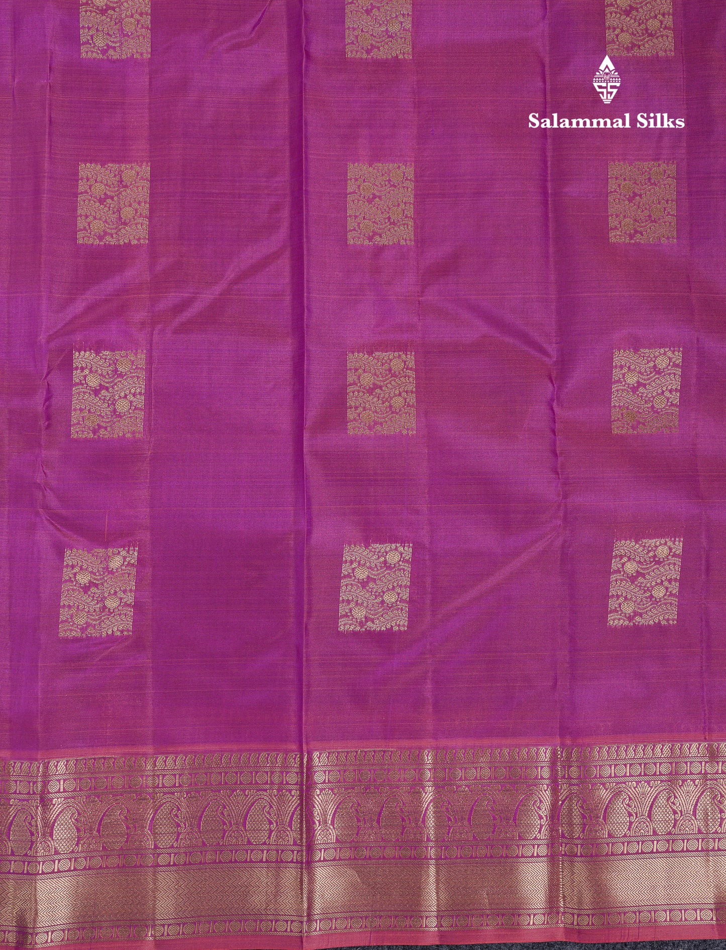 Beautiful Light Purple Pure Kanjivaram Silk Saree With Traditional Border
