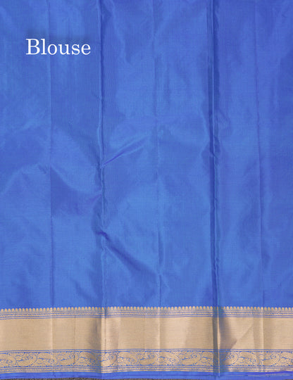 Beautiful Dark Maroon Pure Kanjivaram Silk Saree With Traditional Border