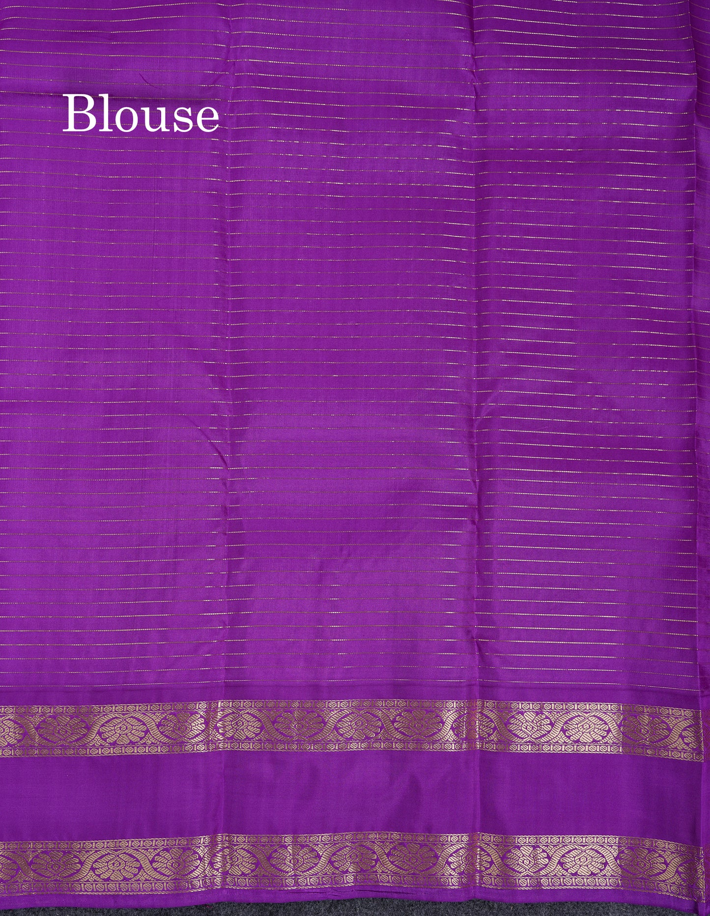 Beautiful Half White Traditional Checks And Buttas Pure Kanjivaram Silk Saree With Contrast Violet Border