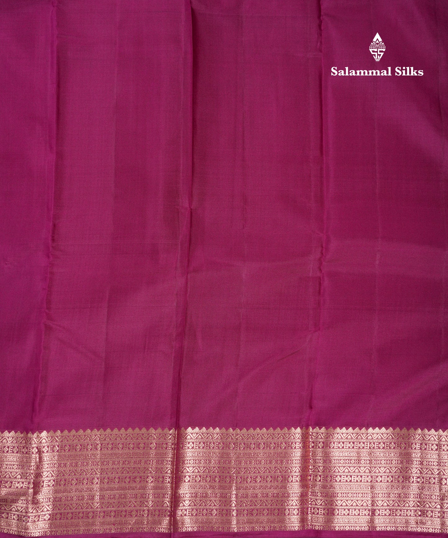 Beautiful Dark Magenta Plain Pure Kanjivaram Silk Saree With Traditional Border