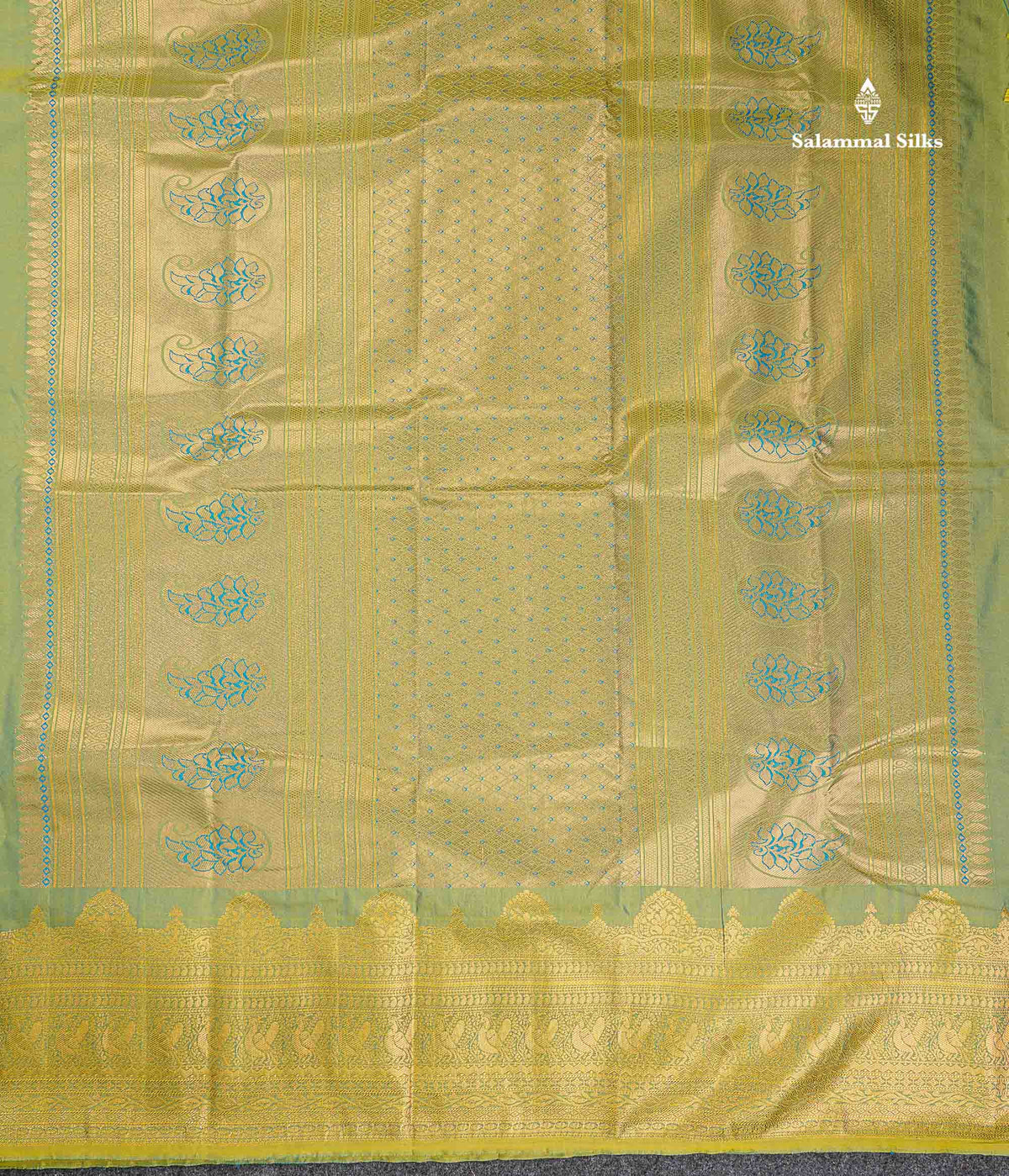 Semi Silk Saree - Maroon Colour Body Zari Butta With Traditional Turning Border