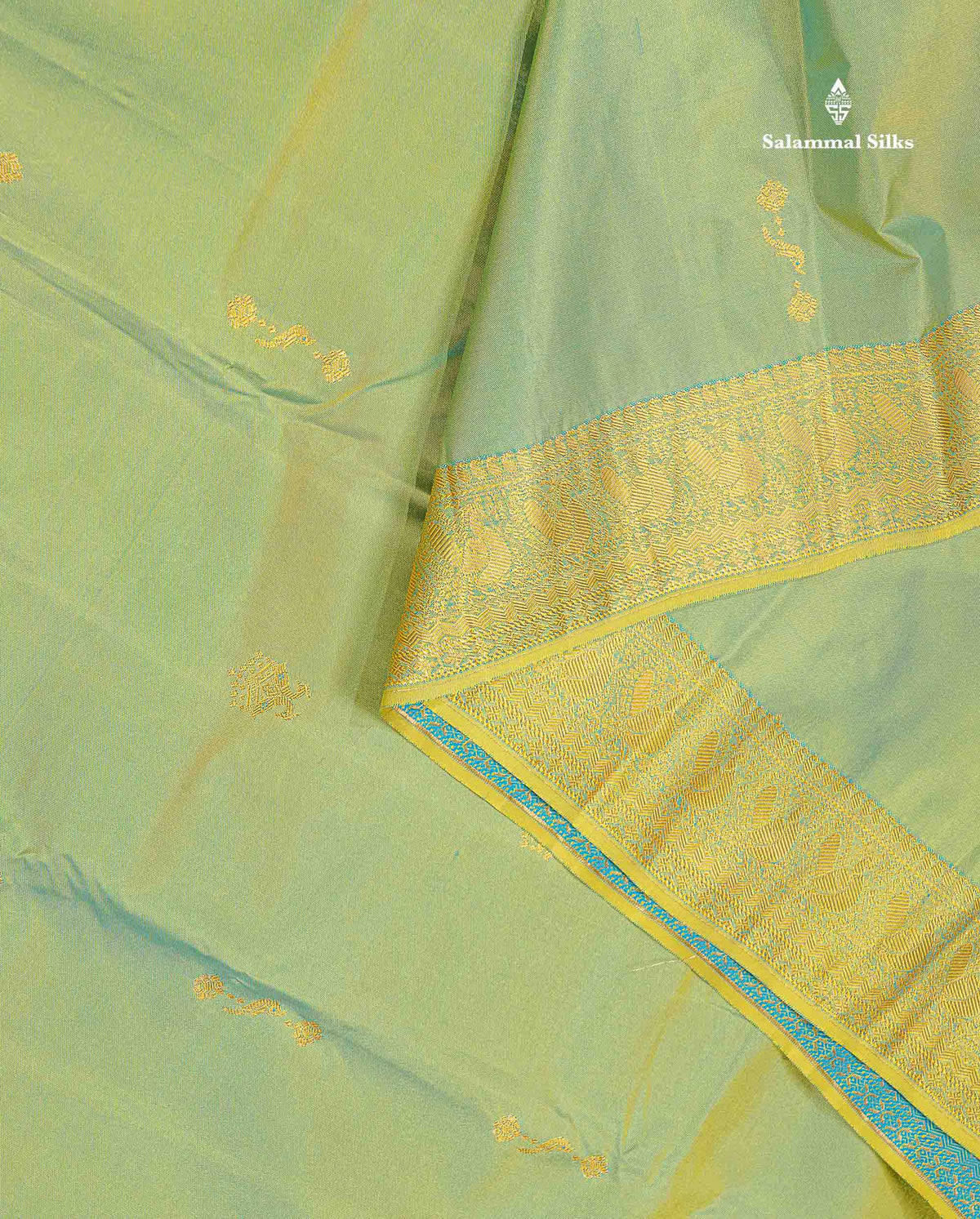 Semi Silk Saree - Maroon Colour Body Zari Butta With Traditional Turning Border