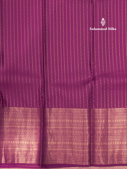 Magenta Colour Kanjivaram Pure Silk Saree With Traditional Gold Zari Border