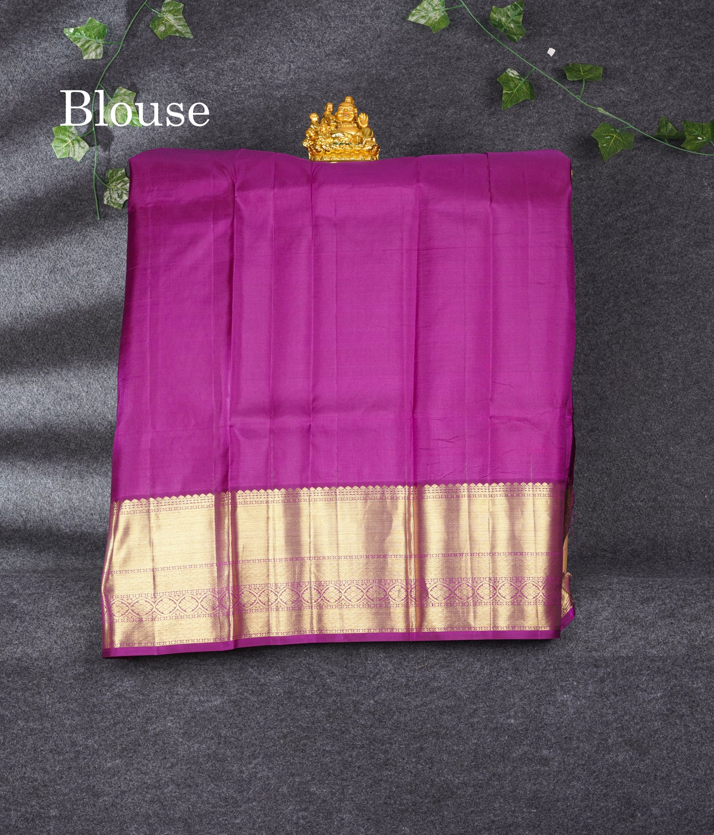 Pure Silk Pattu Pavadai ( Mustard Yellow ) With Violet Blouse 44"