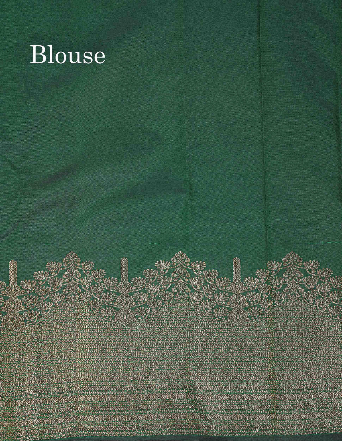 Semi Silk Saree - Bottle Green Colour Body Zari Butta With Traditional Turning Border