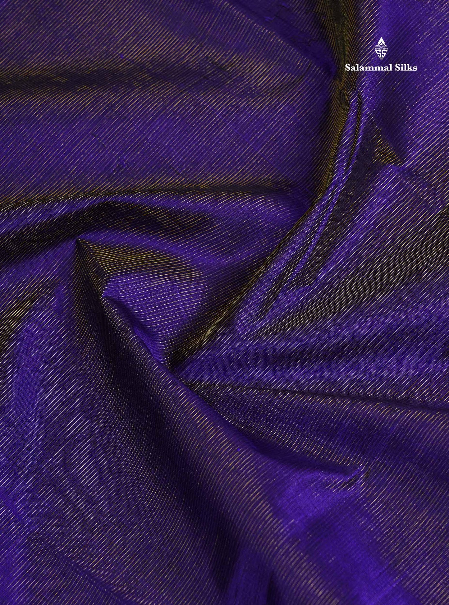 Pure Silk Cotton Saree - Violet Vaira Oosi Lines Along With Contrast Mustard Yellow Traditional Border