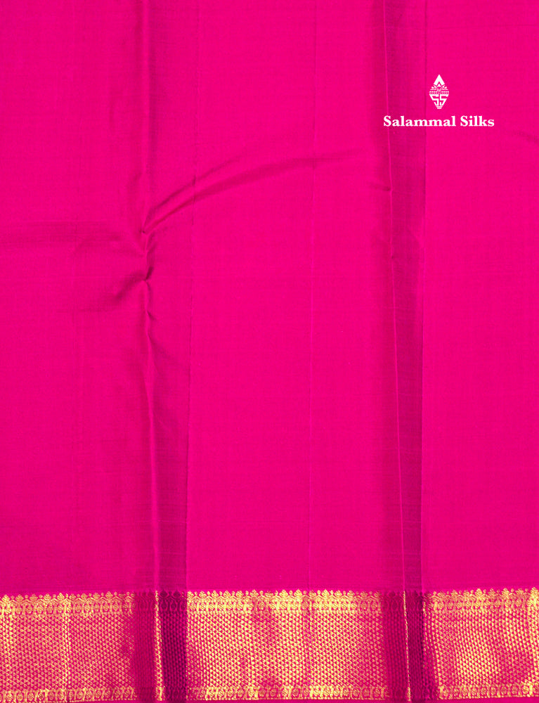 Yellow Colour Samll Checks Kanjivaram Pure Silk Saree With Gold Zari Border