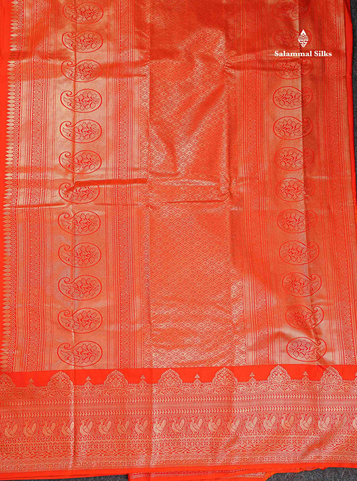 Semi Silk Saree - Maroon Colour Body Zari Butta With Traditional Turning Border