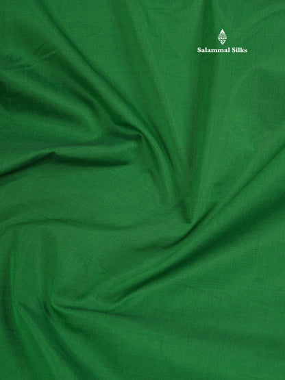 10 Yards Art Silk Saree Green with Traditional Rettapet Border
