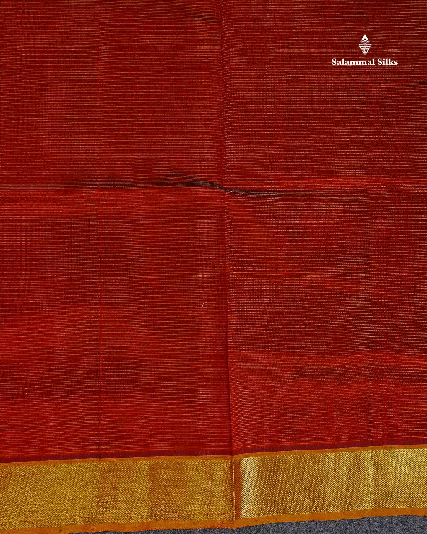 Pure Silk Cotton Saree - Maroon Vaira Oosi Lines Along With Contrast Mango Yellow Traditional Border