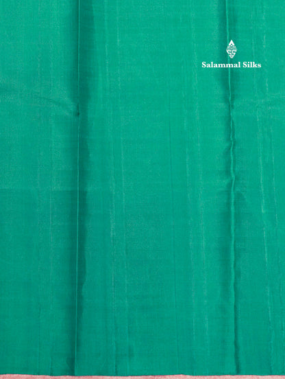 Violet Colour Kanjivaram Pure Silk Saree With Fancy Sapphire Green Border
