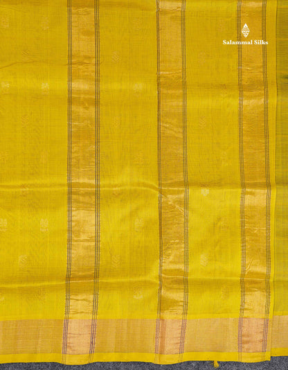 Pallu Of Violet Pure Silk Cotton Saree