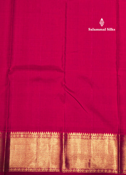Kanjivaram Yellow  Pure Silk Saree With Red Blouse