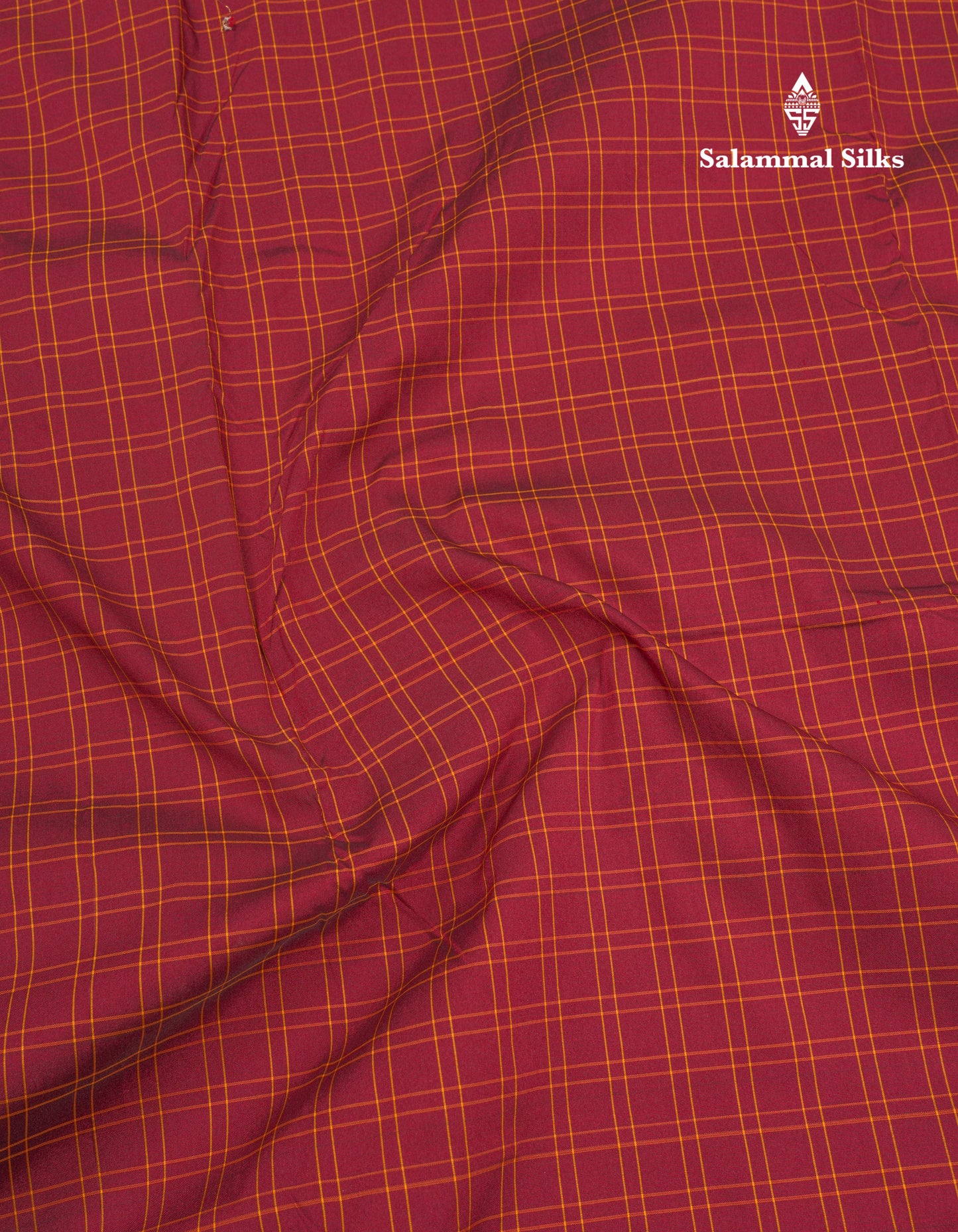 9.5 Yards Semi Silk Saree Maroon With Traditional Border