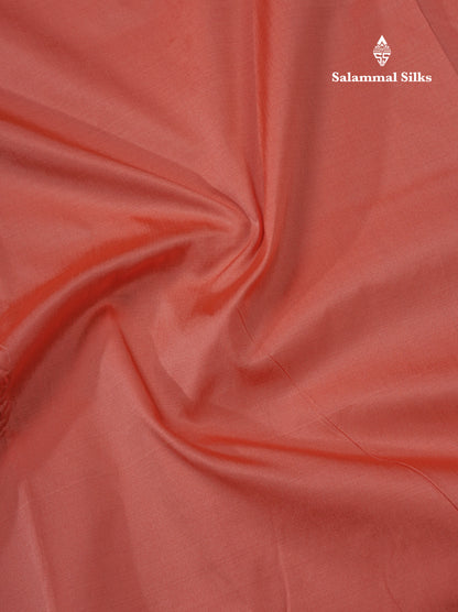 9 Yards Semi Silk Saree Chilly Red With Contrast Bottle Green Small Border