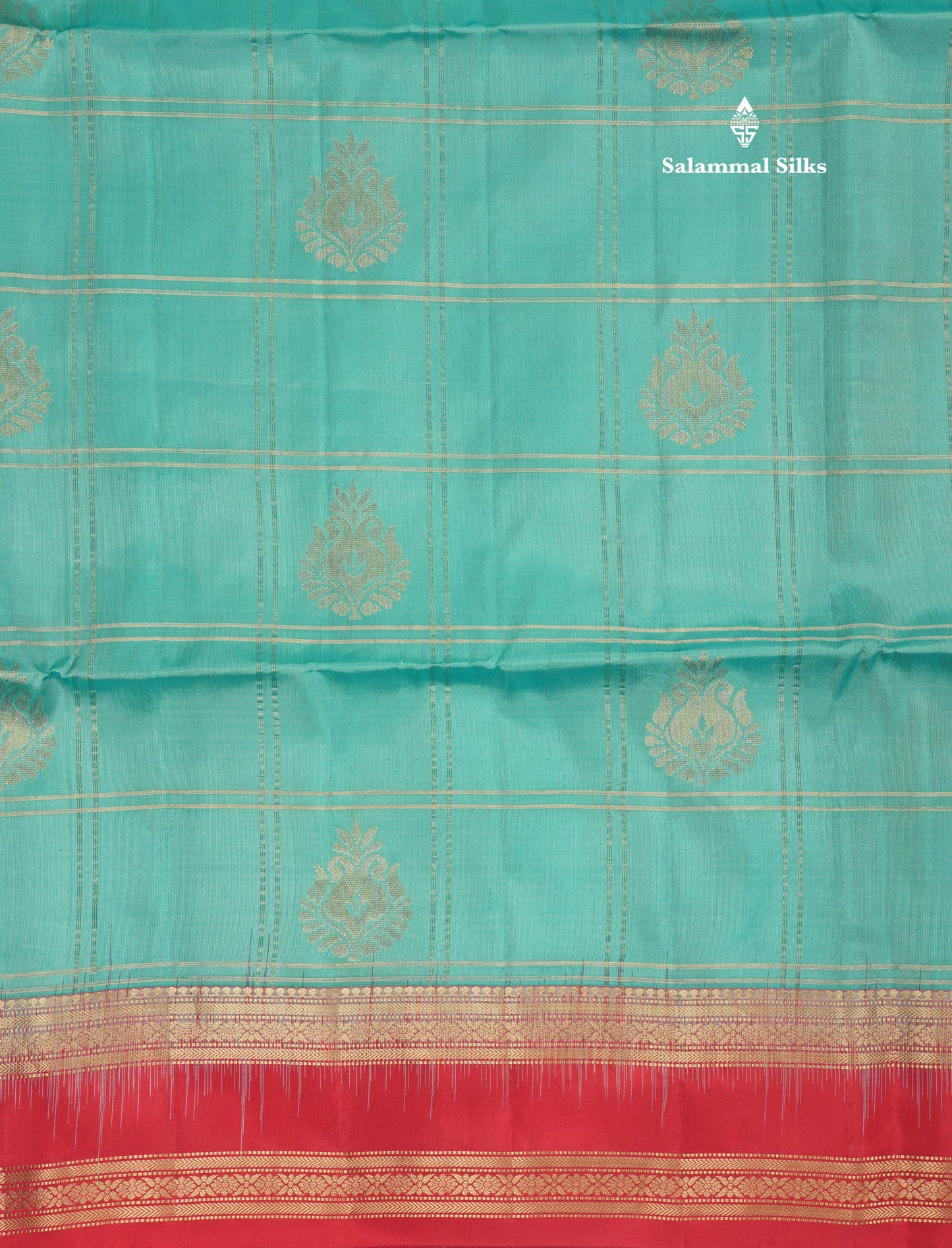 Beautiful Blue Pure Kanjivaram Soft Silk Saree With Contrast Red Traditional Border