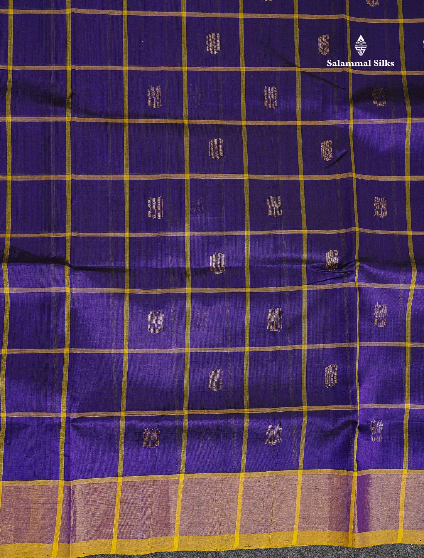 Tissue Border Of violet Pure Silk Cotton Saree 