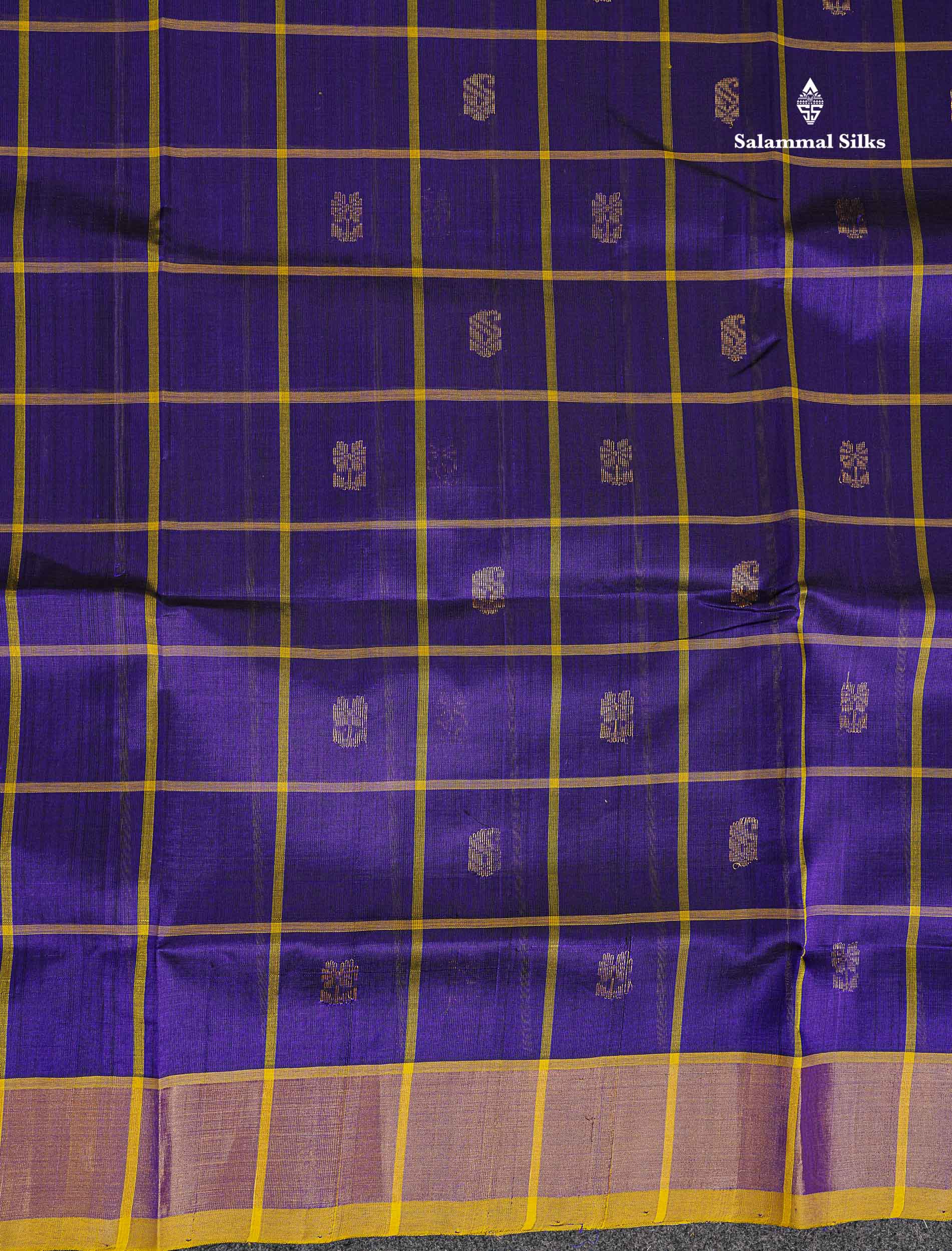Tissue Border Of violet Pure Silk Cotton Saree 