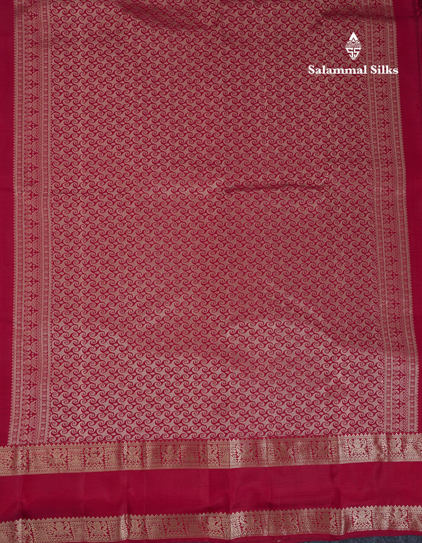 Beautiful Dark Maroon Pure Kanjivaram Silk Saree With Traditional Rettapet Border