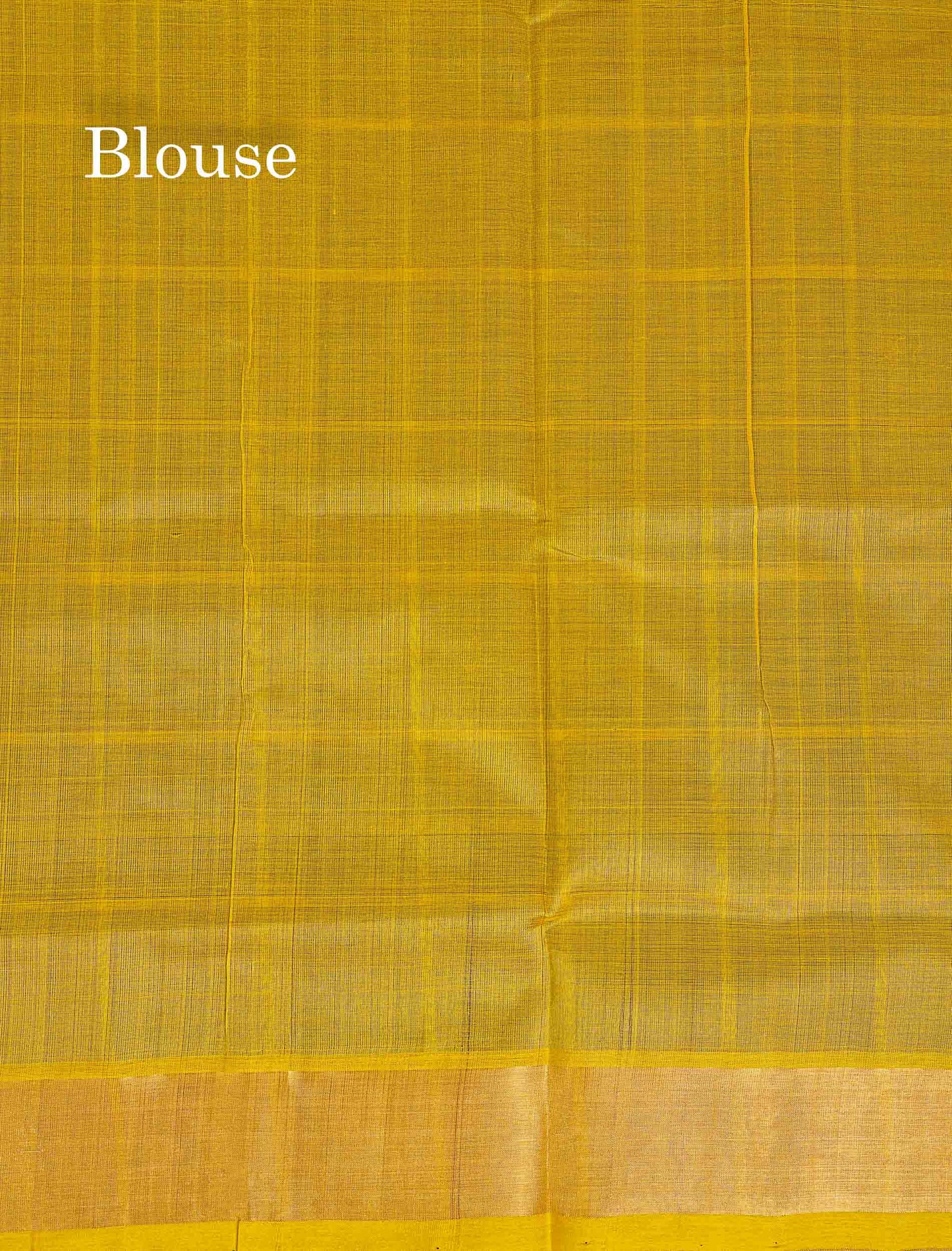 Contrast Light Mustard yellow Blouse Of Violet Pure Silk Cotton Saree