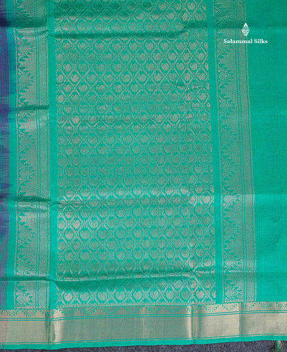 Pallu Of Purple Pure Silk Cotton Saree 