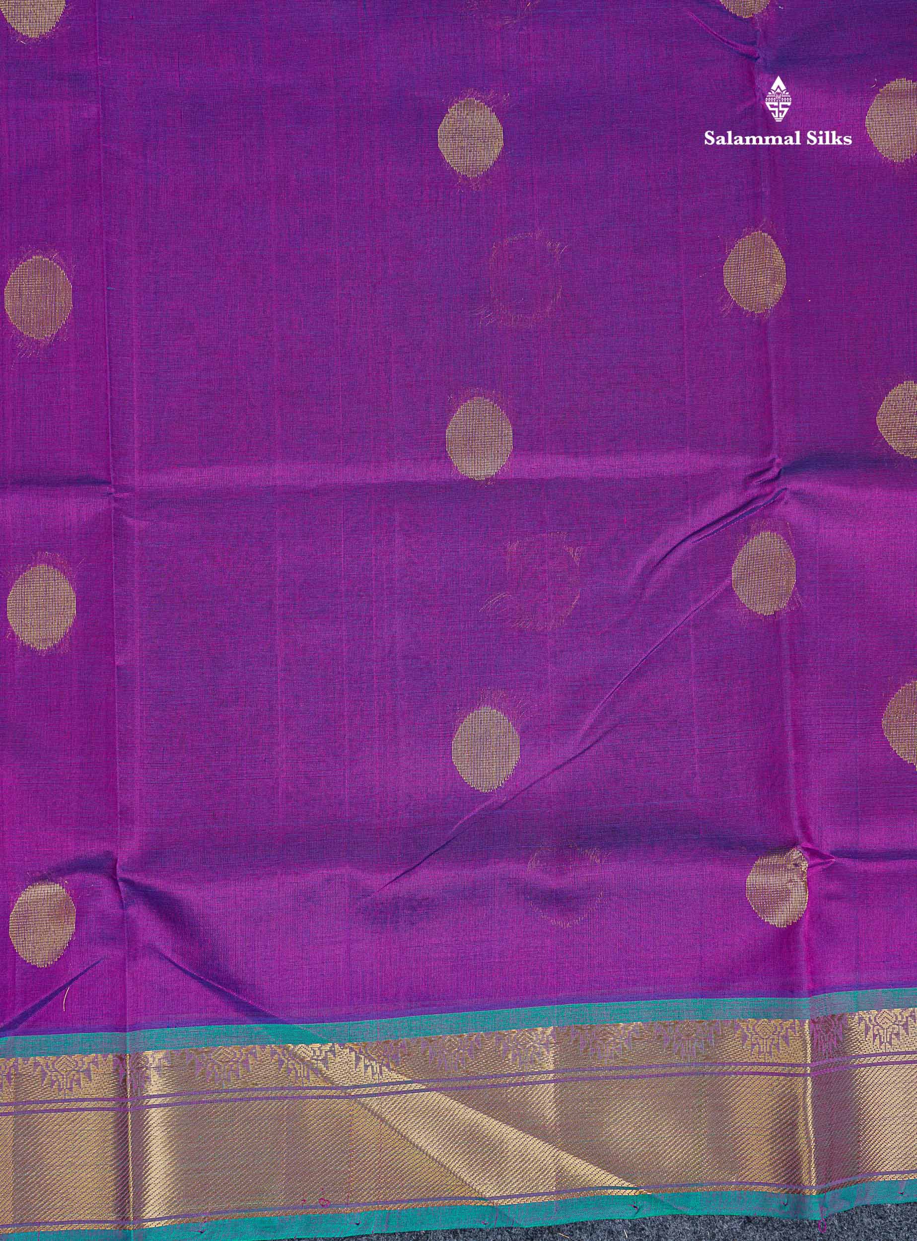 Border Of Purple Pure Silk Cotton Saree 
