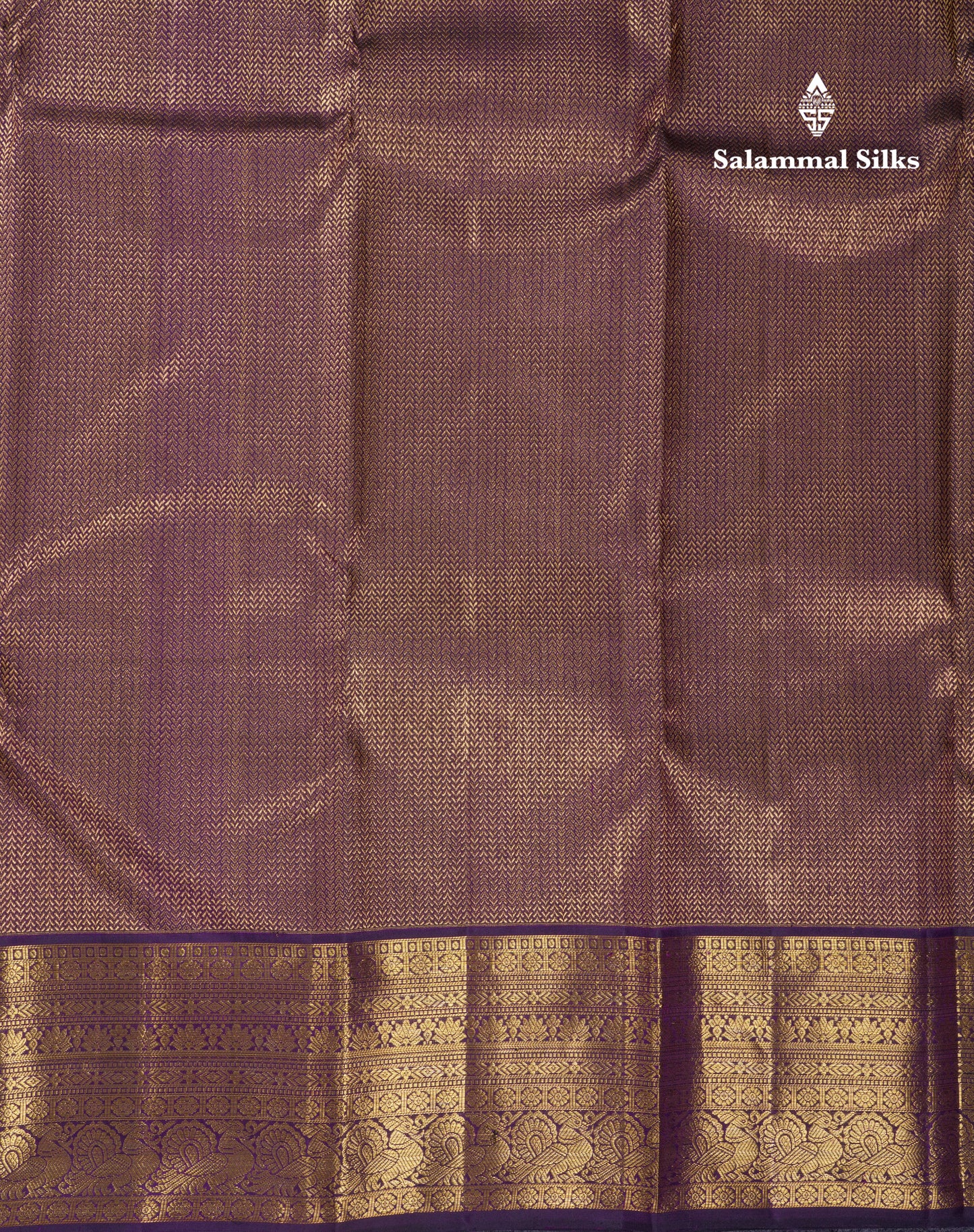 Beautiful Dark Violet Bridal Pure Kanjivaram Silk Saree With Traditional Border