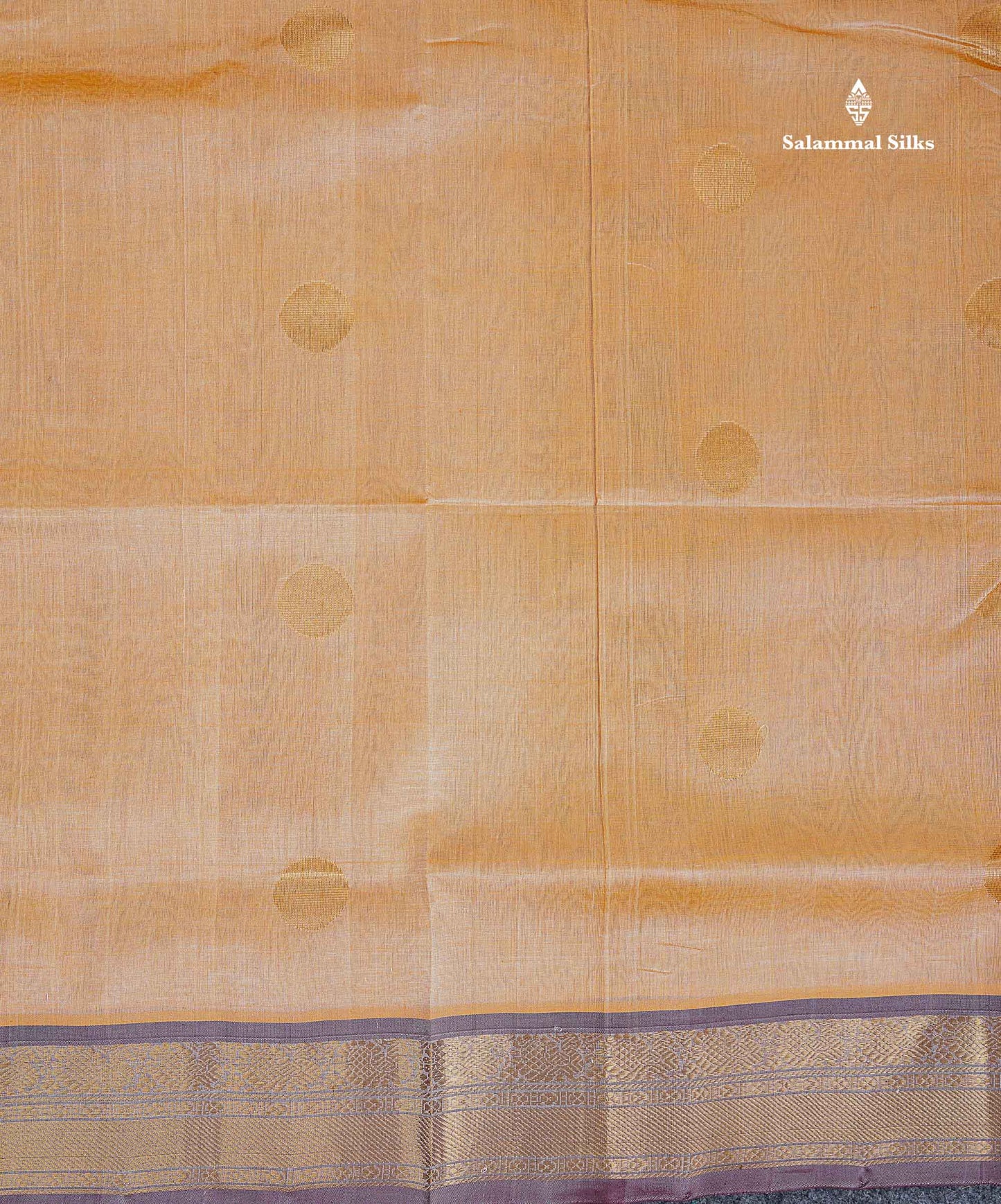 Border Of Peach Pure Silk Cotton Saree