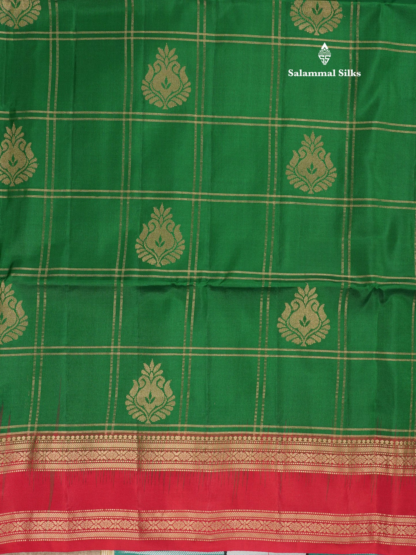 Beautiful Blue Pure Kanjivaram Soft Silk Saree With Contrast Red Traditional Border