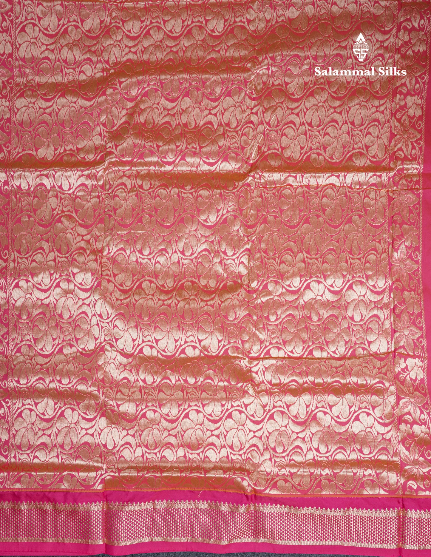 9 Yards Semi Silk Saree Pista Green With Contrast Pink Border