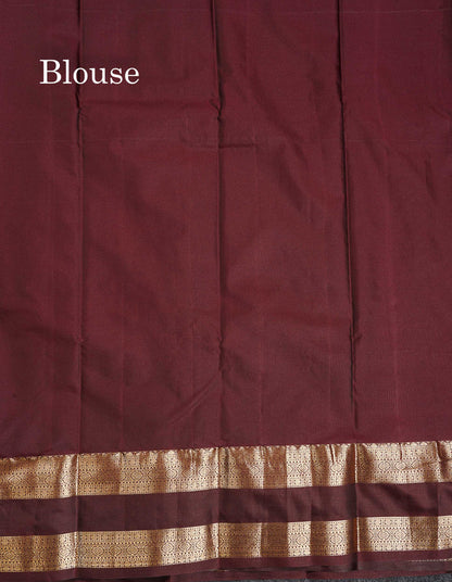 Semi Silk Saree - Olive Mustard Yellow Colour Body Zari Butta With Bottle Green Gap Border