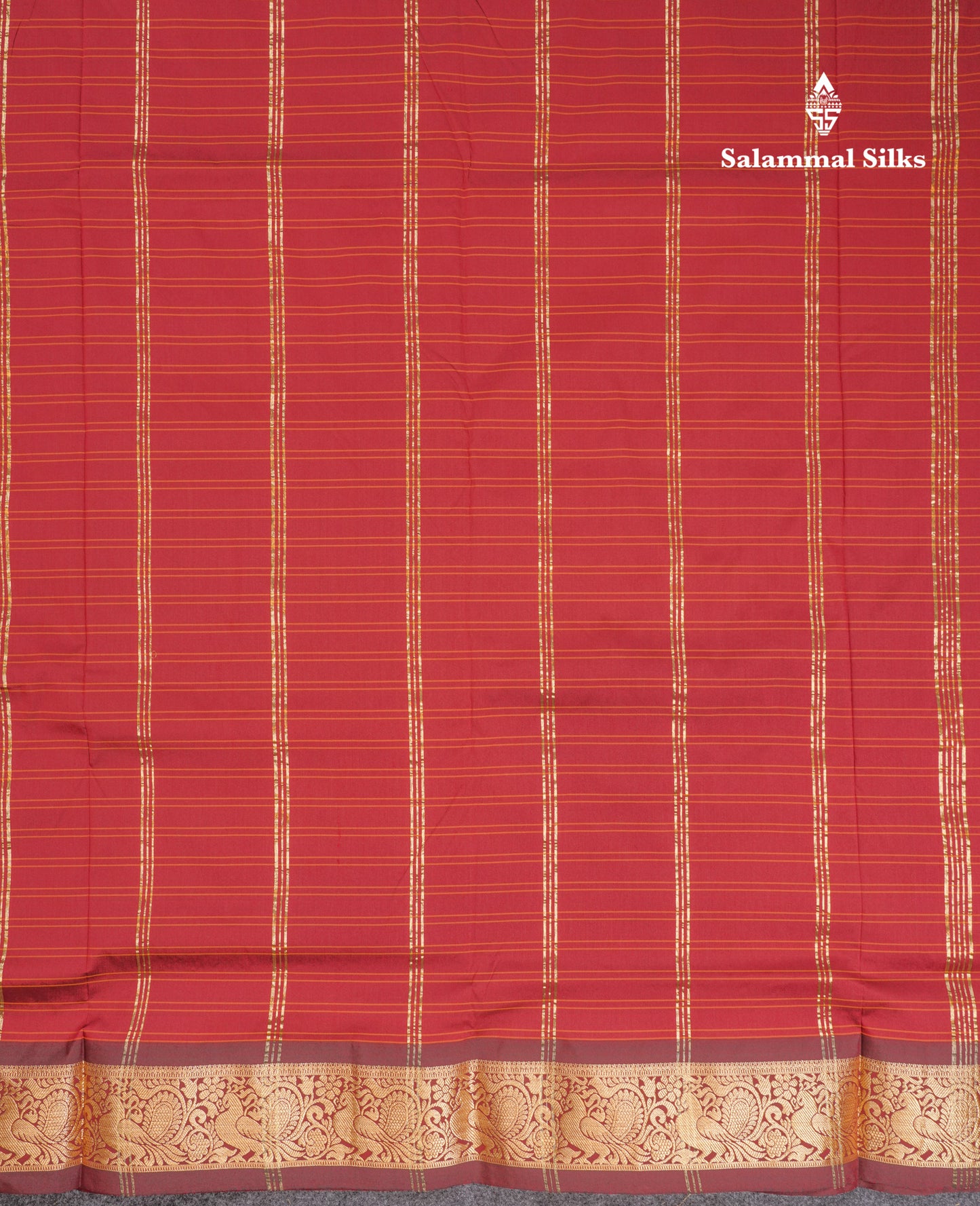 9 Yards Semi Silk Saree Maroon With Dark Maroon Border